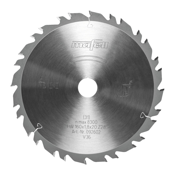 MAFELL HM-Sägeblatt Ø160x1,2/1,8x20 mm, Z 28-7, 3WZ/FZ