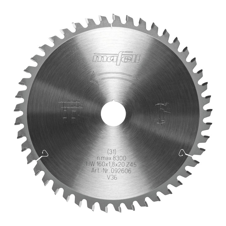 MAFELL HM-Sägeblatt Ø160x1,2/1,8x20 mm, Z 45, 2FZ/TR