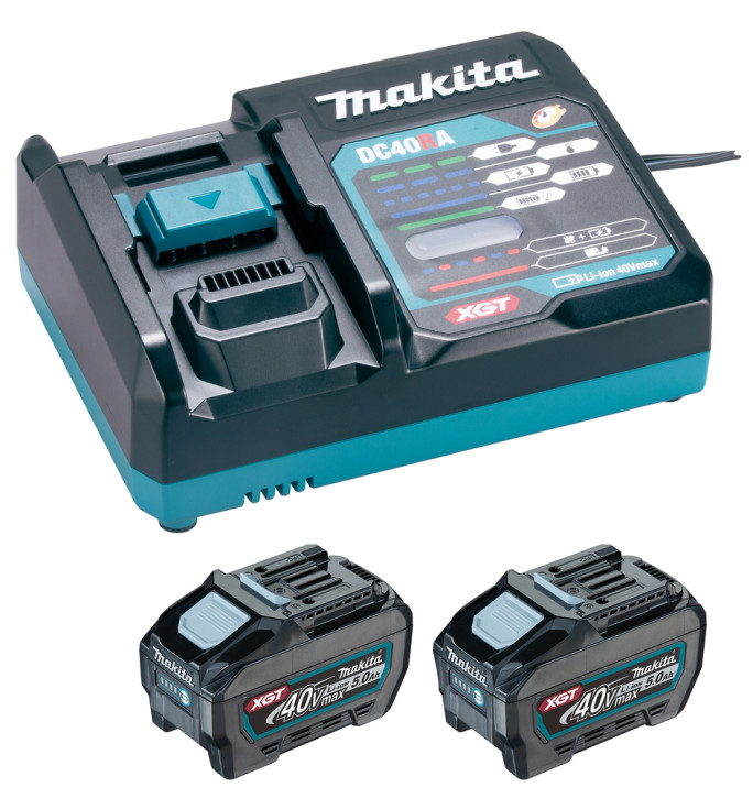 MAKITA Power Source-Kit XGT 40V/5,0Ah, 2 Akkus/Ladegerät