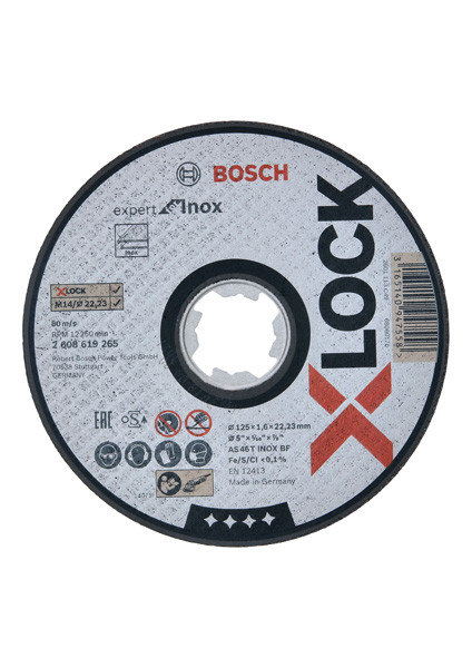 BOSCH X-LOCK Trennscheibe gerade 125x1,6x22,23 mm