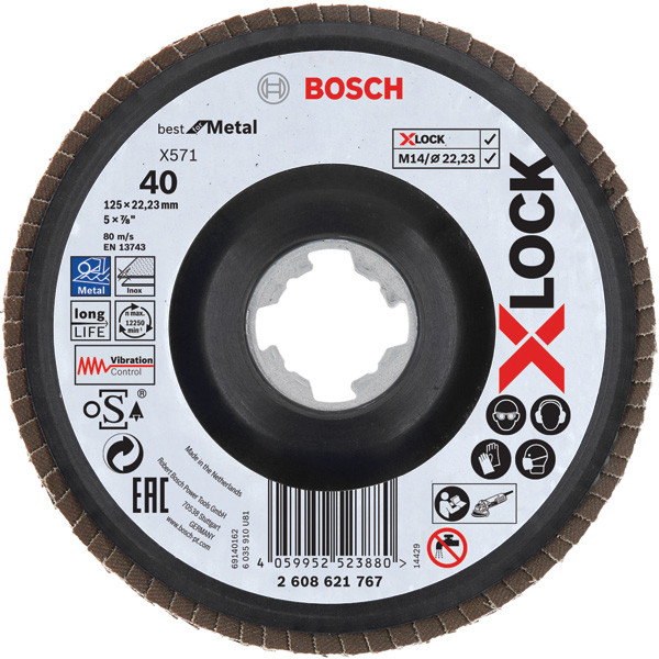 BOSCH X-Lock-Fächerscheibe Ø125 mm K 40