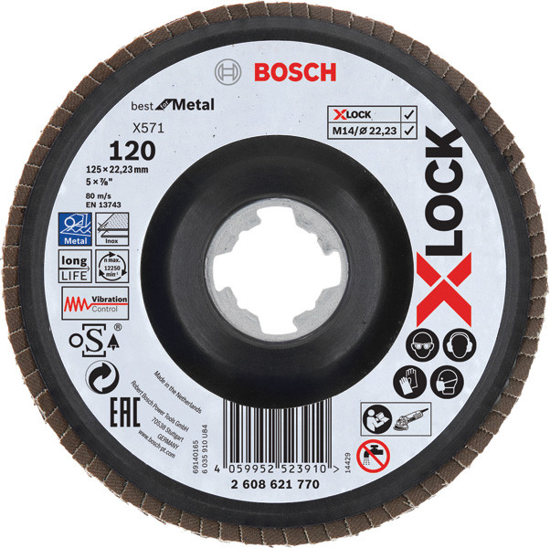 BOSCH X-Lock-Fächerscheibe Ø125 mm K 120