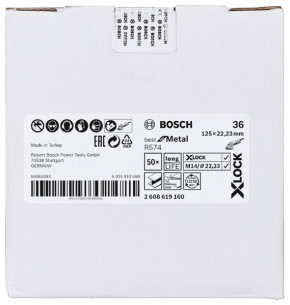 BOSCH X-LOCK Fiberscheibe Ø125mm K36