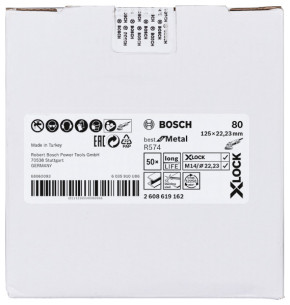 BOSCH X-LOCK Fiberscheibe Ø125 mm K80