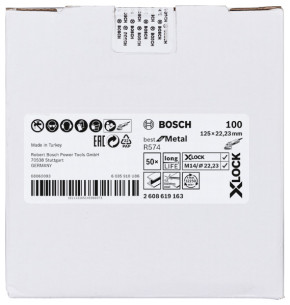 BOSCH X-LOCK Fiberscheibe Ø125 mm K100