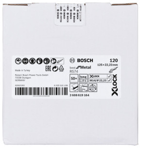 BOSCH X-LOCK Fiberscheibe Ø125 mm K120