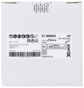 BOSCH X-LOCK Fiberscheibe Ø125 mm K80