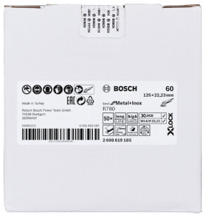 BOSCH X-LOCK Fiberscheibe Ø125 mm K60