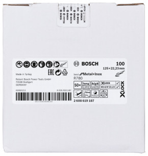 BOSCH X-LOCK Fiberscheibe Ø125 mm K100