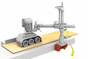 Wegklappvorrichtung für VSA 2038 / 2048 / 4 V / 4 V DC Holzkraft