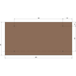 UNICRAFT Buche-Multiplex 1250 x 800 mm Arbeitsplatte