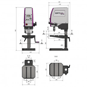 OPTIMUM OPTIdrill Tischbohrmaschine DX 17E